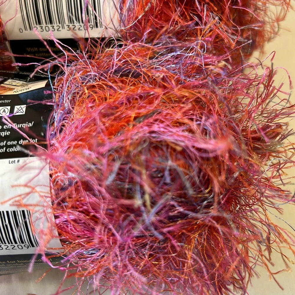 New Lion Brand Fun Fur Eyelash Yarn 2 Skeins